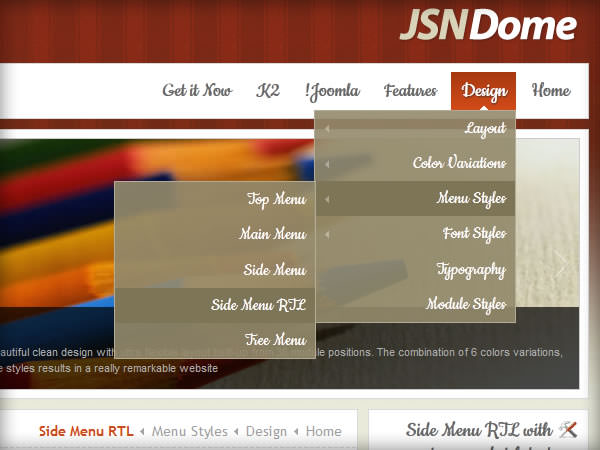 RTL layout support